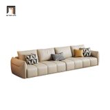  Bộ ghế sofa góc L 2m9 x 1m6 GT209 Sikeh da Pu màu trắng kem 