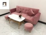  Bộ ghế sofa băng giường màu hồng phấn dài 2m giá rẻ 