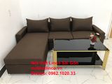  Bộ ghế sofa góc giá rẻ salon góc L Nâu cafe đen đậm sopha phòng khách đẹp hiện đại Nội thất Linco Tphcm Sài Gòn 