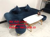  Bộ ghế sofa băng văng thuyền SFT dài 2m xanh dương đen 