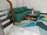  Bộ ghế sofa góc giá rẻ 2m2 x 1m6 màu xanh ngọc vải nỉ bố 