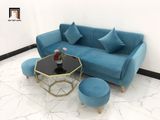  Bộ bàn ghế sofa băng xanh dương nước biển BB dài 1m9 cho căn hộ 