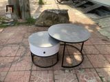  Cặp bàn trà hộc kéo nhỏ BTPK3 Coupin mặt đá xám giá rẻ 