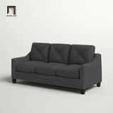  Ghế sofa băng 3 nệm ngồi BT166 Lugent 2m màu xám đen 