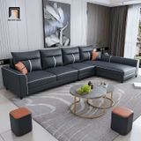  Ghế sofa góc L da công nghiệp GT136 Naple 3m x 1m7 sang trọng 