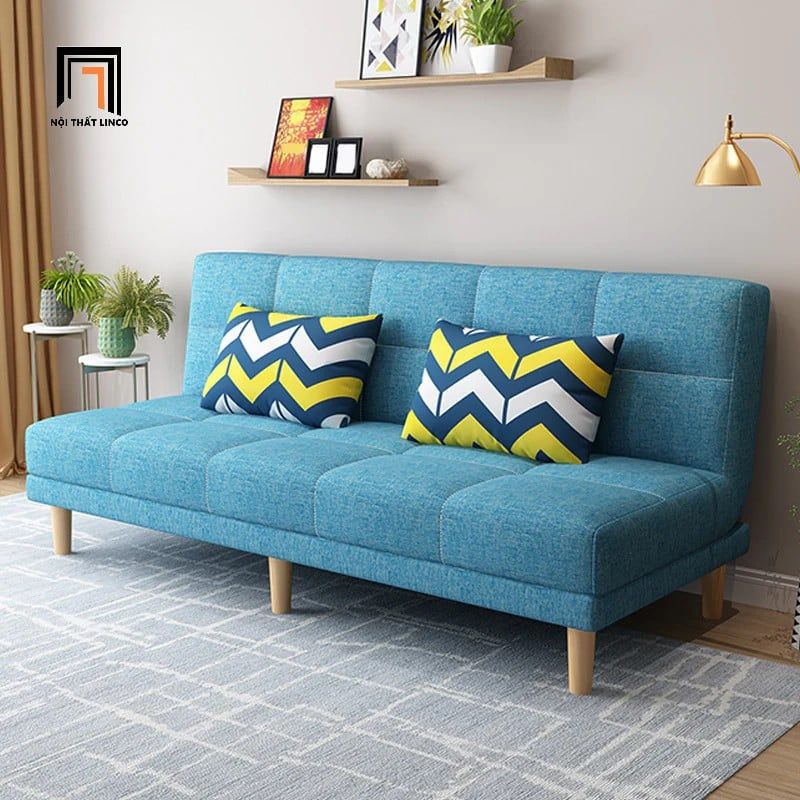  Ghế sofa giường giá rẻ GB60 Marie dài 1m8 phối màu cam 