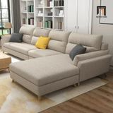  Bộ ghế sofa góc L vải nỉ 3m x 1m6 GT162 Texon xám đậm 