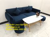  Bộ bàn ghế sofa băng văng xanh dương đậm giá rẻ Nội thất Linco Sài Gòn 