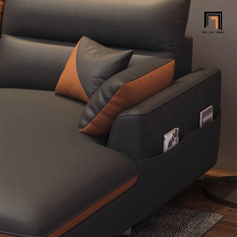  Bộ ghế sofa góc chữ L GT118 Vernon 2m4 x 1m6 da công nghiệp 