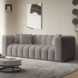  Bộ ghế sofa vải lông cừu KT70 Kaisei cho tiệm shop màu trắng kem 