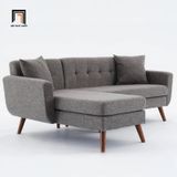  Sofa góc gia đình nhỏ 2m2 x 1m6 GT226 Catine xám đậm vải nỉ 