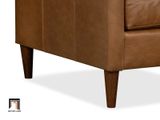  Ghế sofa đơn nhỏ bọc da DT38 Clifford nâu da bò 