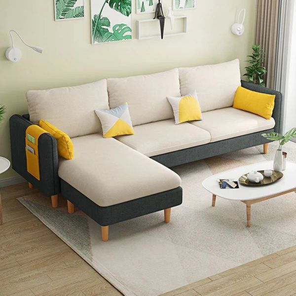 bộ ghế sofa góc 2m2 x 1m6 vải nỉ