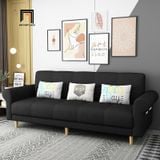  Ghế sofa giường tay kiểu cong GB112 Beiro 2m1 màu xanh lá nỉ 