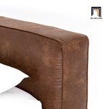  Giường ngủ cho căn hộ chung cư GN62 Curvy màu nâu da công nghiệp 