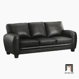  Set ghế sofa da Pu đen KT148 Manwi phòng khách gia đình nhỏ 