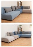  Bộ ghế sofa góc L xinh xắn GT198 Elmdon 2m2 x 2m2 phối màu vải nhung 