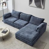 Ghế sofa góc chữ L đẹp GT92 Esed 2m4 x 1m6 vải nỉ xanh navy 
