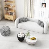  Bộ ghế sofa băng cong KT103 cho shop tiệm bọc vải lông cừu 