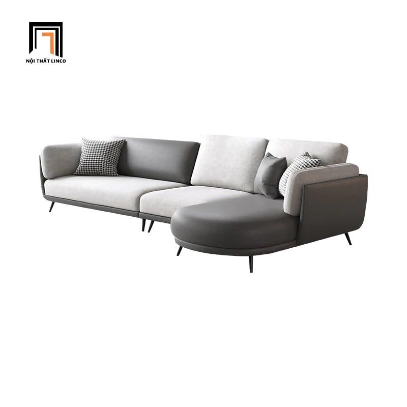  Bộ ghế sofa góc chữ L GT189 Vittel 3m x 1m6 phối màu da Pu 