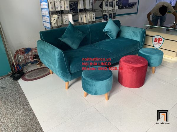 bộ ghế sofa băng giá rẻ xanh lá