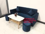  Bộ ghế Sofa băng xanh đậm dài 1m9 nhỏ gọn vải nhung xanh đậm 