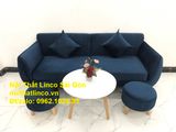  Bộ bàn ghế sofa băng văng xanh dương đậm giá rẻ Nội thất Linco Sài Gòn 