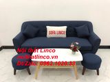  Bộ bàn ghế salon sofa băng xanh dương đậm đen dài 1m9 giá rẻ 