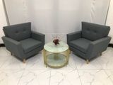  Ghế sofa đơn xinh xắn DL5 Piloc màu xám lông chuột giá rẻ 