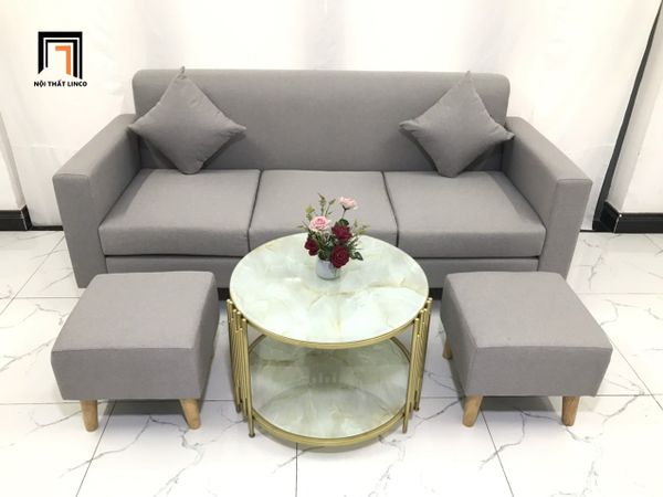 bộ ghế sofa băng dài 1m9 xám ghi