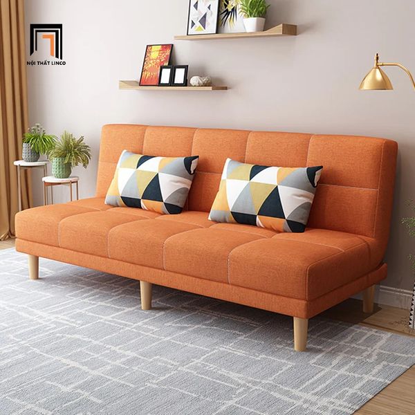 sofa giường, sofa bed, sofa gấp gọn màu cam