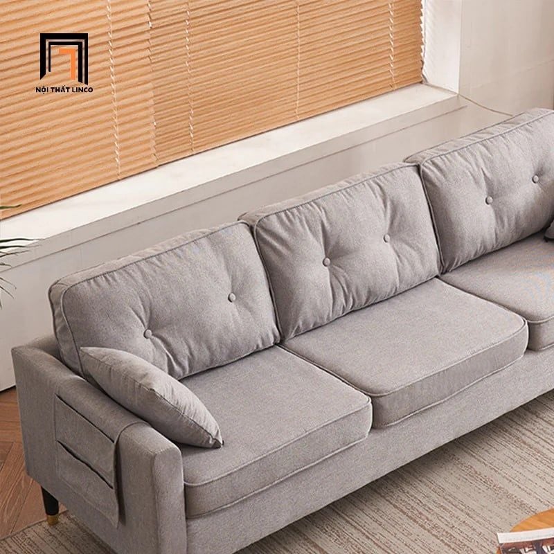  Ghế sofa văng nỉ dài 2m2 BT303 Klatovy màu xanh ngọc 