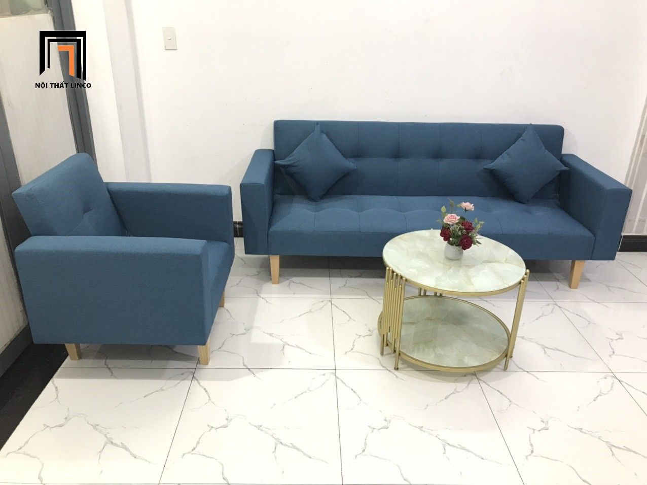  Bộ ghế sofa thông minh NS02 màu xanh dương giá rẻ 