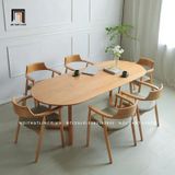 Set bàn ăn 6 ghế hình oval 25-KH6-G32-B92Oval phòng bếp lớn 
