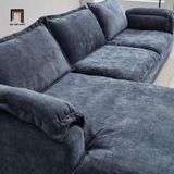  Ghế sofa góc chữ L đẹp GT92 Esed 2m4 x 1m6 vải nỉ xanh navy 