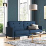  Ghế sofa giường nằm nhỏ gọn GB51 Tuffing 1m7 màu xám đậm 