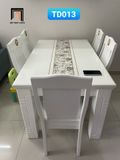  Combo bàn ăn 6 ghế ngồi GF15-BAD6-G307-B354 màu trắng xinh 