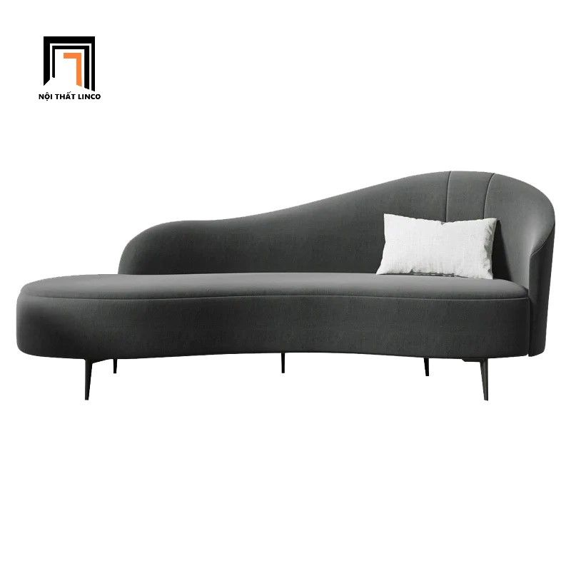  Ghế sofa văng cong xanh lá BT285 Laventa 2m xanh lá vải nhung 