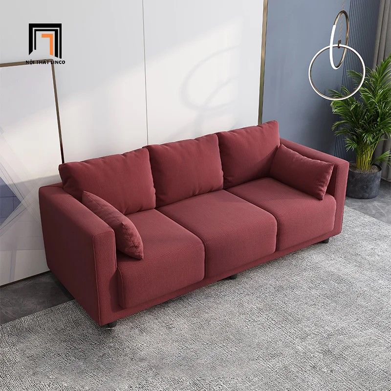  Bộ ghế sofa cho văn phòng KT101 Redfield màu đỏ đô nhỏ gọn 