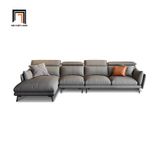  Set ghế sofa phòng khách gật gù KT138 Numan vải nỉ xám đậm 