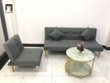  Bộ ghế sofa giường phòng khách nhỏ NS01 màu xám lông chuột 