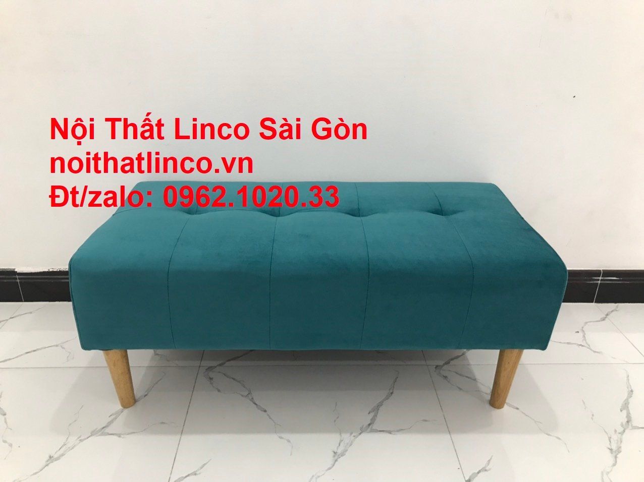  Ghế đôn sofa chữ nhật xanh cổ vịt giá rẻ | Nội thất Linco Sài Gòn 