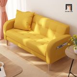  Bộ ghế sofa phòng khách gia đình vải nỉ KT107 màu vàng nhỏ gọn 