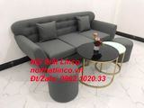  Bộ ghế sofa băng BTC dài 1m9 xám lông chuột vải bố 