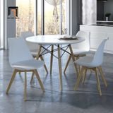  Bộ bàn ăn hình tròn 4 ghế nhựa 1-OC4-GCF11-B1 nhỏ gọn 