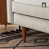  Ghế sofa băng màu xám trắng BT110 Elias dài 2m1 sang trọng 