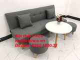  Bộ bàn ghế sofa giường bed SFG xám lông chuột đa năng 