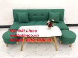  Bộ ghế sofa giường bed SFG phòng khách 1m72 nhỏ xanh ngọc 