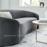  Ghế sofa băng vải nhung nỉ BT55-Chesterfield trưng bày cho shop tiệm 