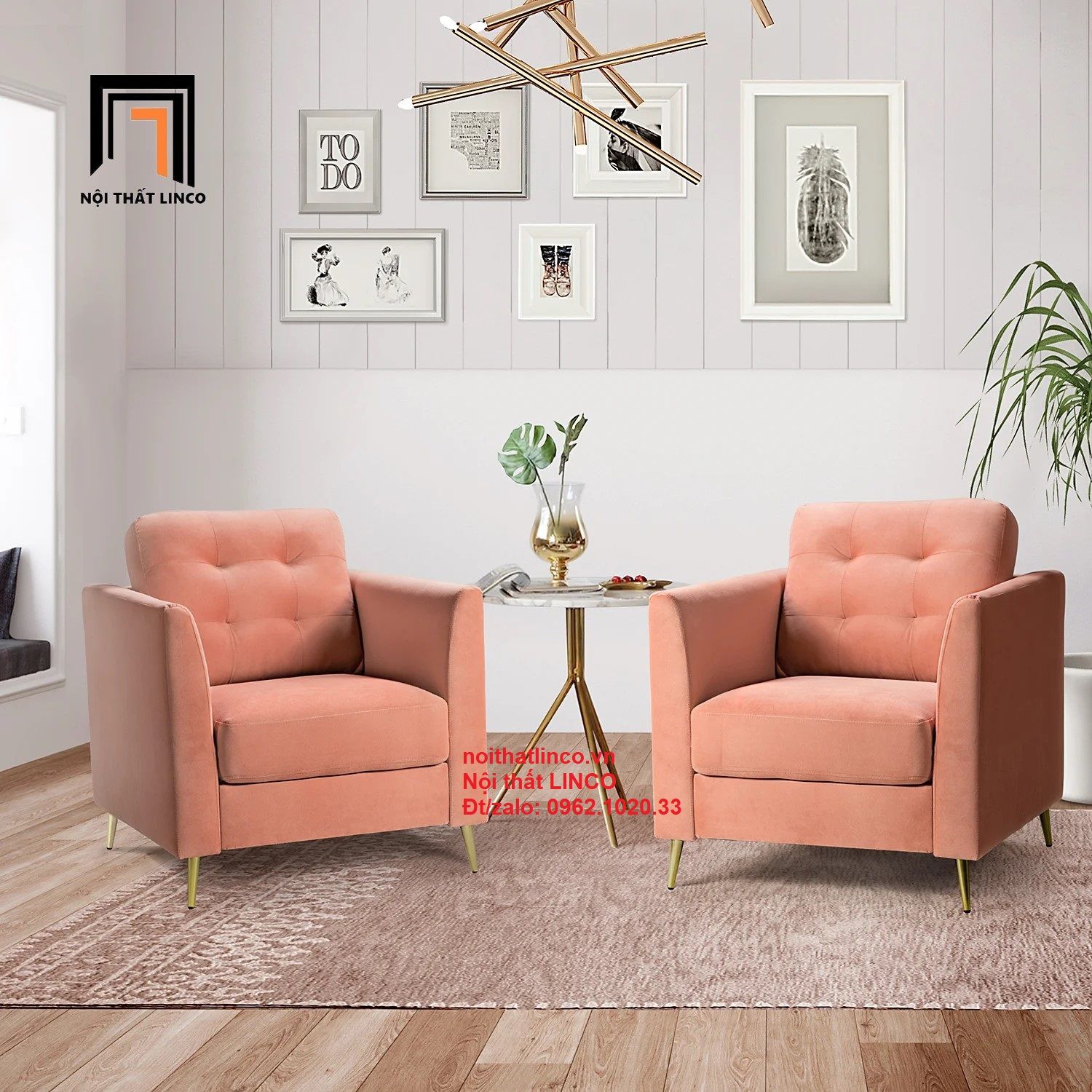  Ghế sofa đơn mini DT3 Roxanne kiểu dáng Pháp 